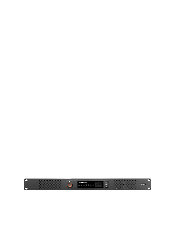Repetidora digital Hytera HR1066 em formato rack, vista frontal