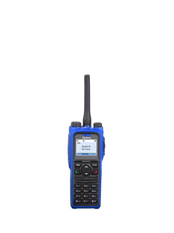 Rádio Hytera PD796EX da família intrinsecamente segura, com antena integral