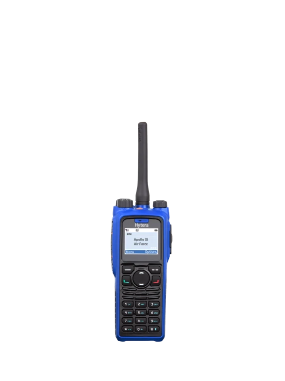 Rádio Hytera PD796EX da família intrinsecamente segura, com antena integral