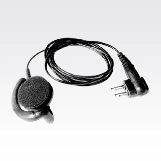 Receptor auricular Motorola BDN6720 preto com aro flexível, cabo único e conector de dois pinos, imagem oficial