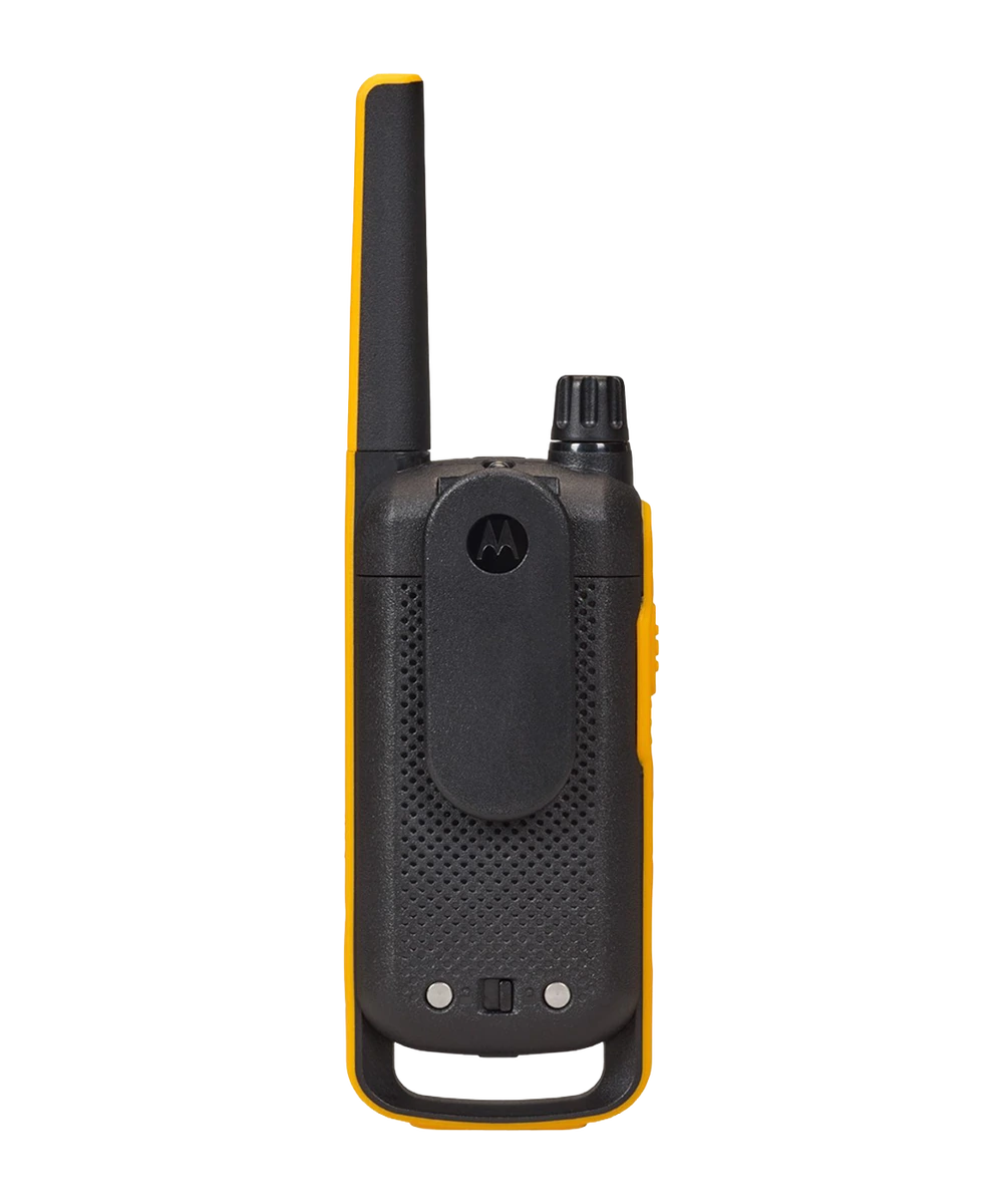 Rádio Motorola Talkabout T470BR, vista traseira com presilha