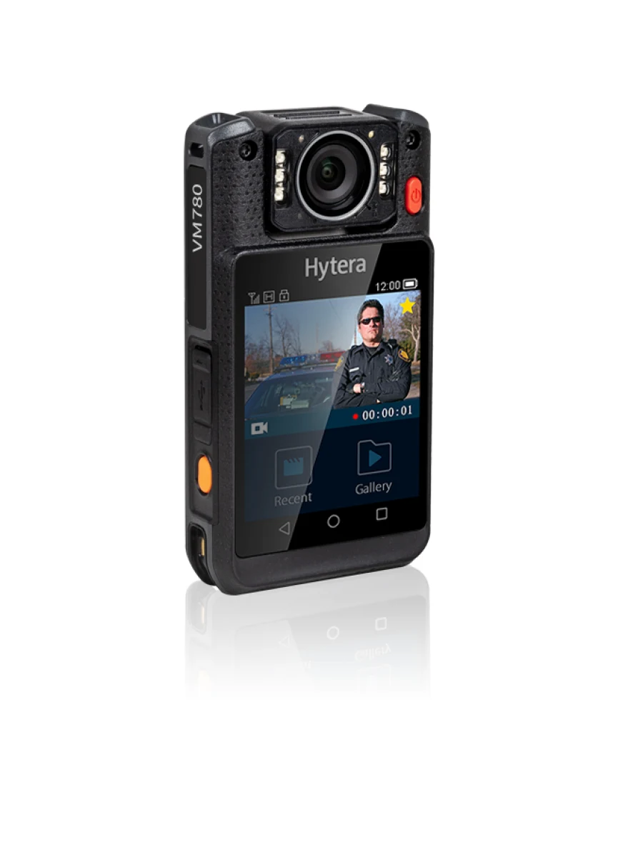 Câmera corporal Hytera VM780, vista oficial