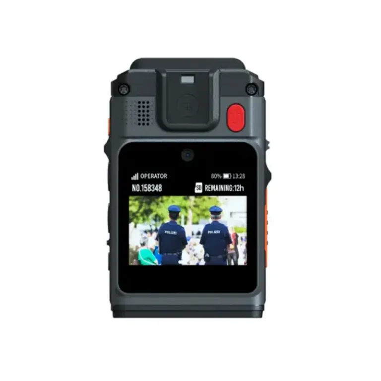 Câmera corporal Hytera SC580 com tela e controles frontais